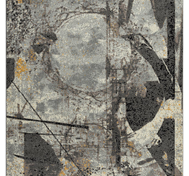 Laguna Abstract Painting Grey Rug