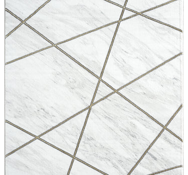 Luna Marble Lines Grey Rug