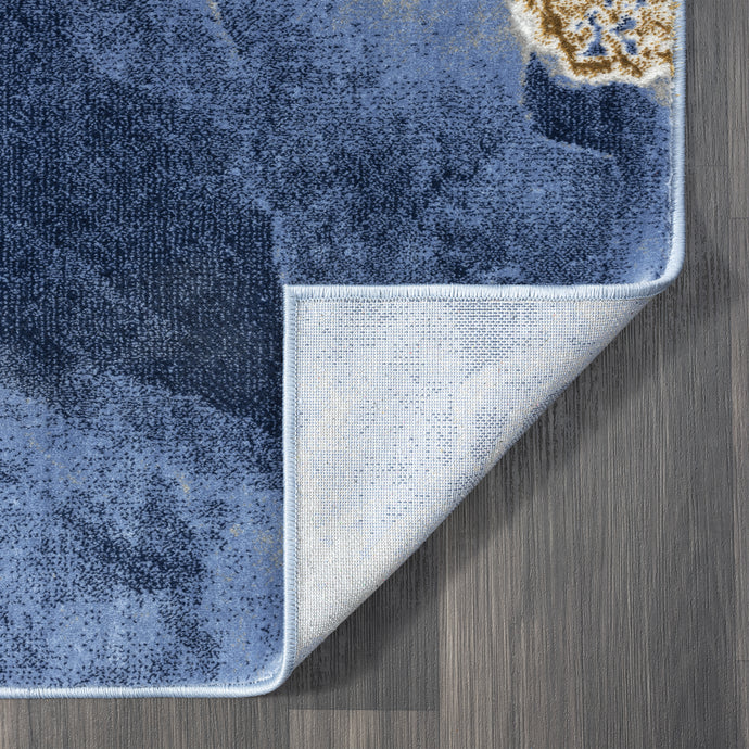Luna Abstract Blue Rug – Abanirugs