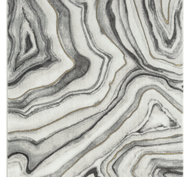 Luna Kaleidescope Lines Grey Rug