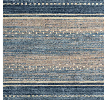 Mesa Southwestern Striped Blue Rug