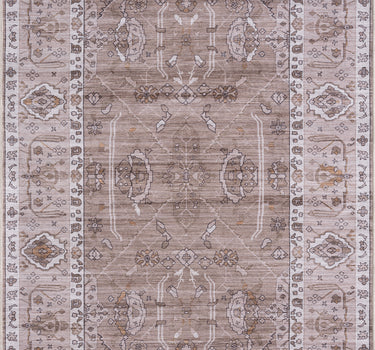 Molana Traditional Washable Brown Rug