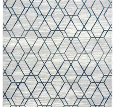 Nova Grey Geometric Overlapping Diamonds Rug