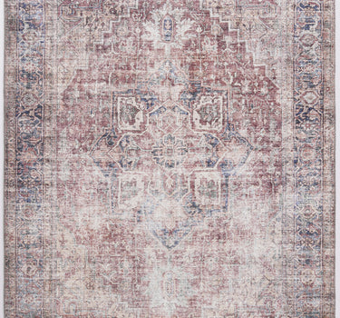 Paloma Brick Red Vintage Washable Rug