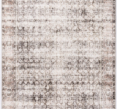 Paloma Cream Brown Vintage Washable Rug