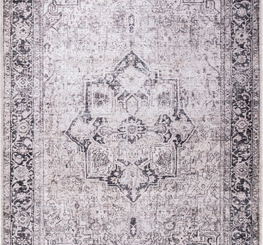 Paloma Cream Brown Medallion Washable Rug