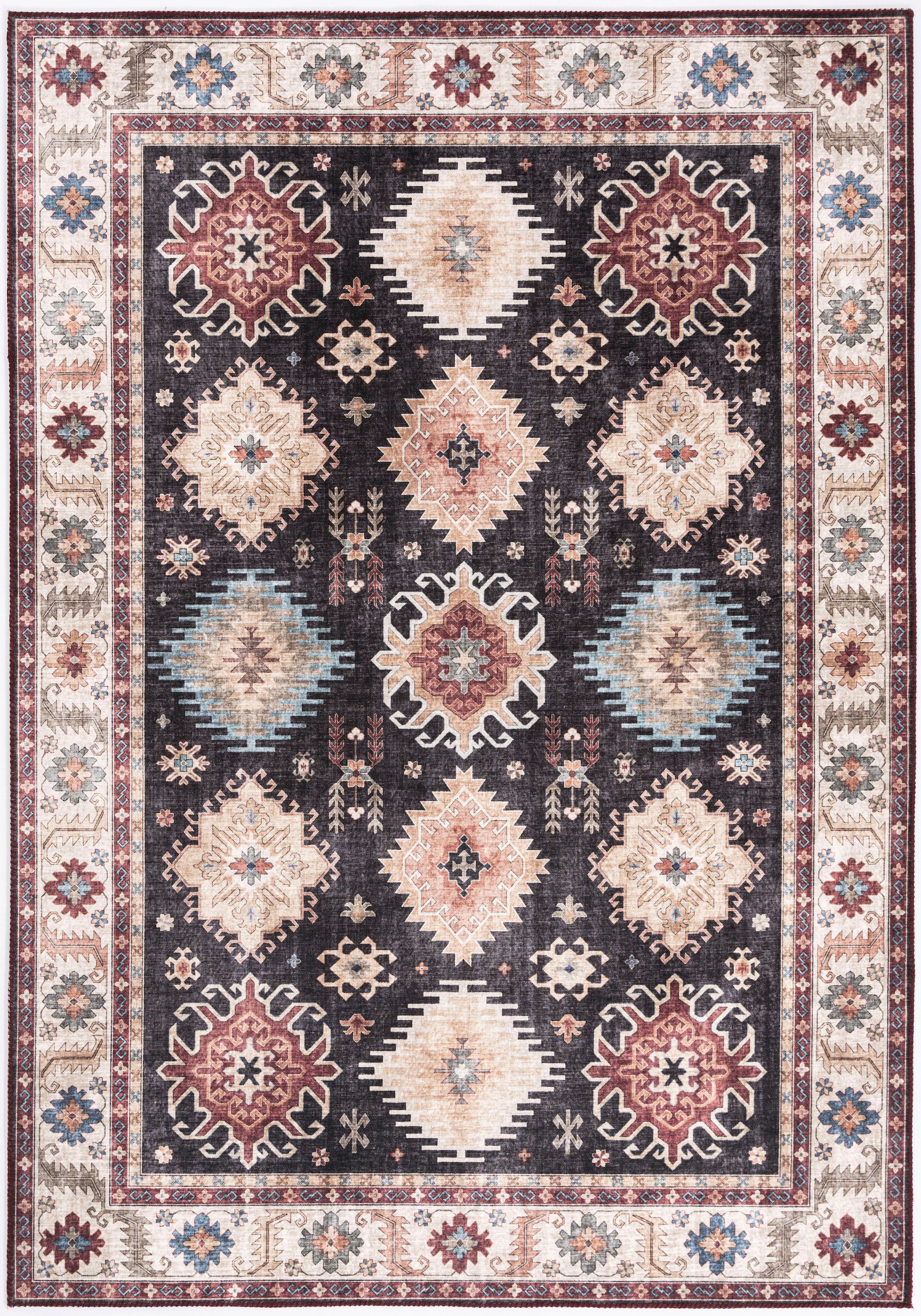 Palomas Rug Paloma Oriental Washable Multicolor Rug – Abanirugs