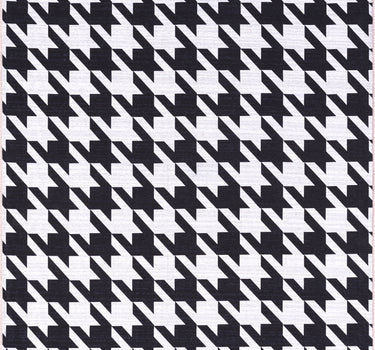 Parker Ivory Black Houndstooth Washable Rug