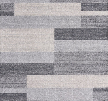 Quartz Grey Beige Geometric Tiles Rug