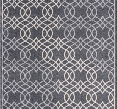 Quartz Grey Overlap Trellis Modern Rug