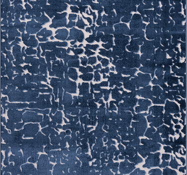 Regal Abstract Pebbles Washable Blue Rug