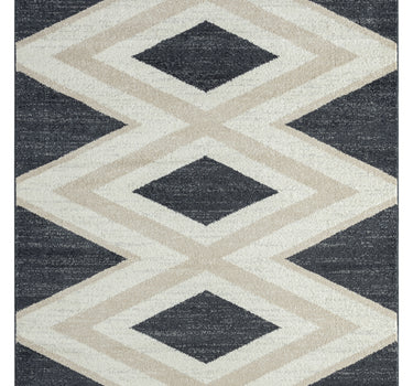 Tulum Zig Zag Grey Cream Rug