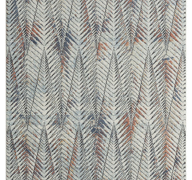 Venus Grey Leaf Triangles Rug