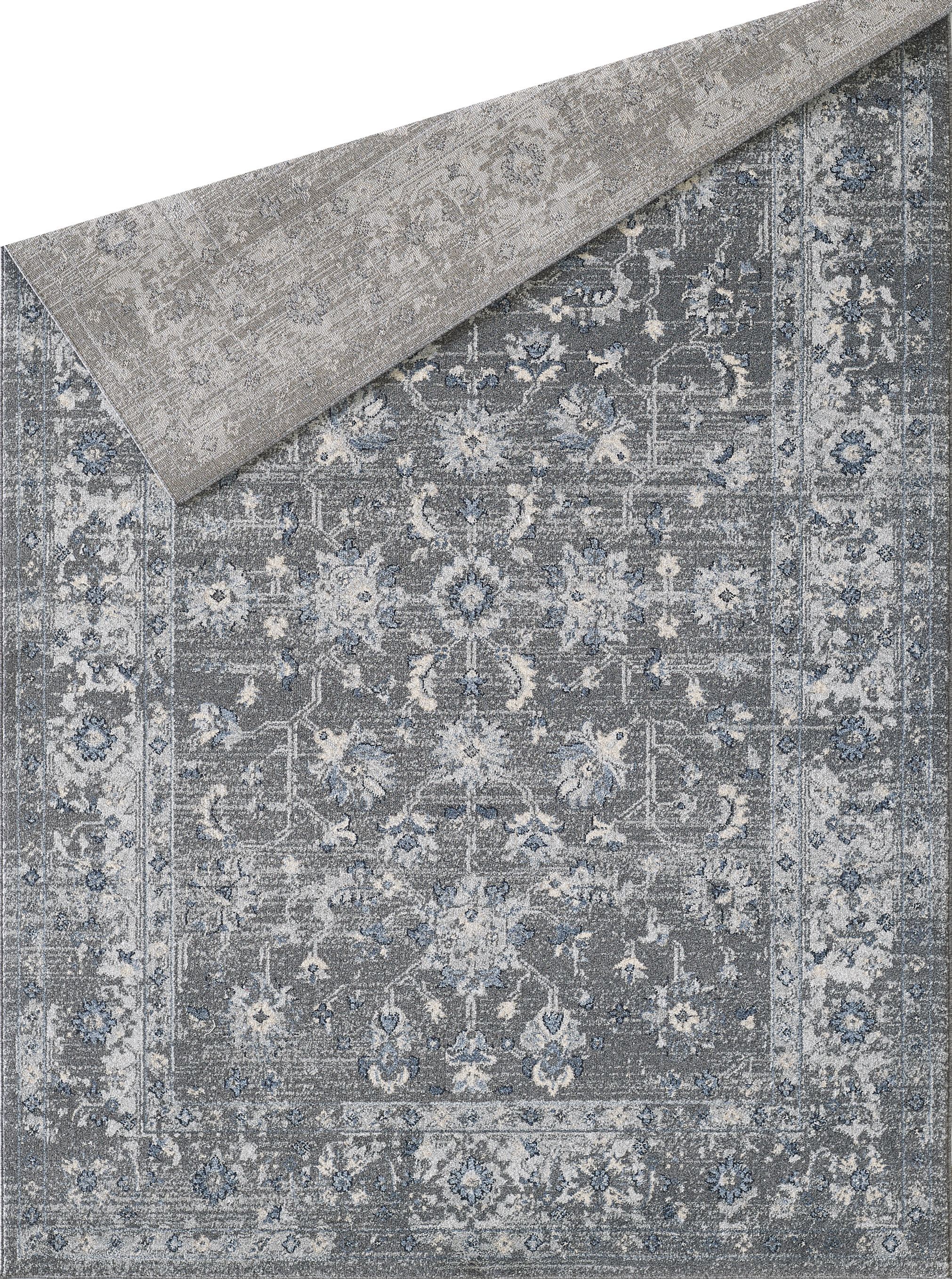 Distressed Grey Rug Troy Grey Distressed Floral Rug – Abanirugs