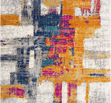 Malibu Distressed Brush Strokes Multicolor Rug
