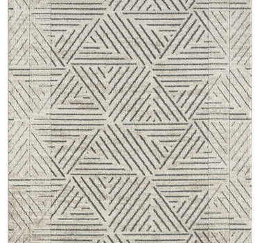 Cabo Textured Triangles Grey Rug